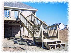 Beautiful Deck with Stair Case