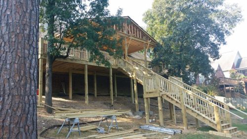 Custom Deck to Lake Dockside